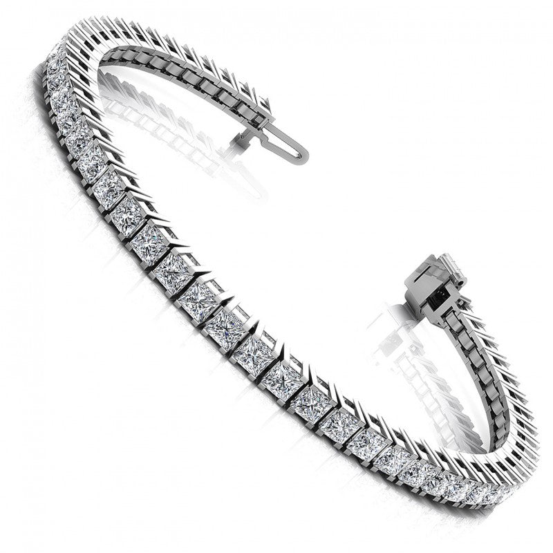 Princess Diamonds 4.00CT Tennis Bracelet in 14KT White Gold