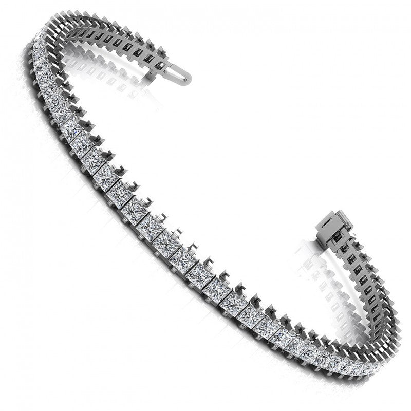 Princess Diamonds 5.00CT Tennis Bracelet in 14KT White Gold