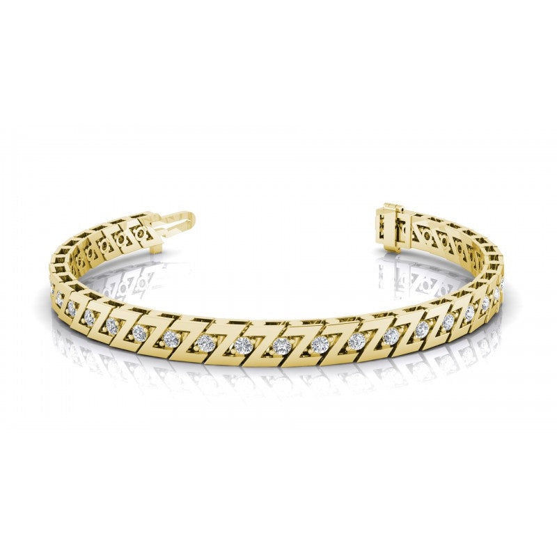 Round Cut Diamonds Tennis Bracelet in 14KT White Gold
