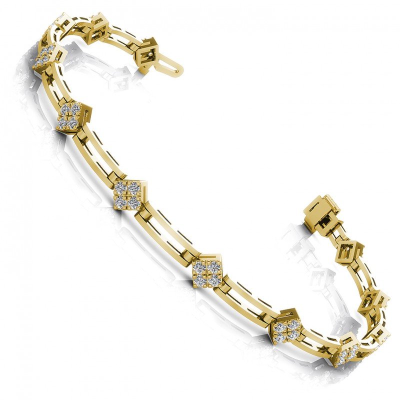 Precious Round Diamonds 1.00CT Designer Diamond Bracelet