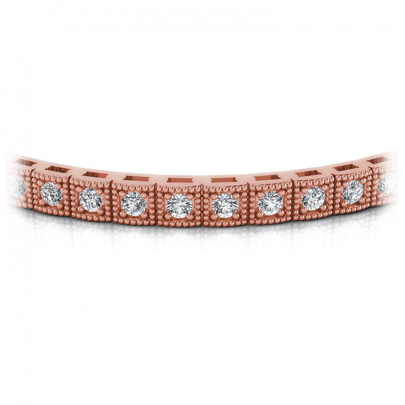 Round Diamonds 1.50CT Vintage Bracelet in 14KT Yellow Gold