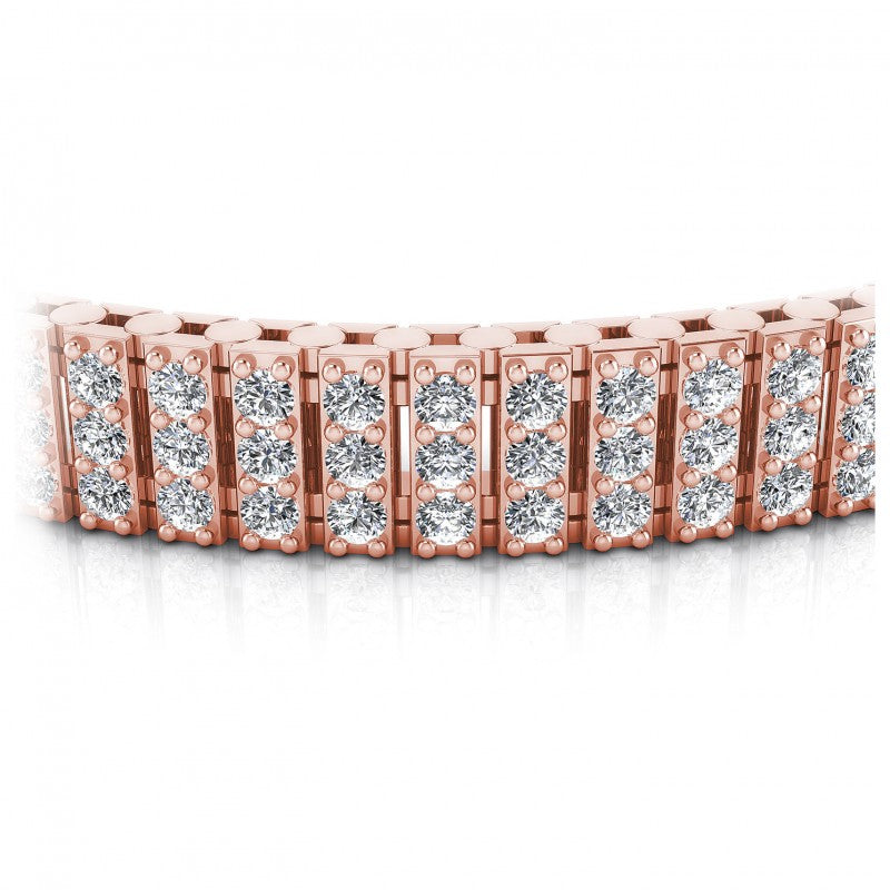 Round Diamonds 3.50CT Designer Diamond Bracelet in 18KT Yellow Gold