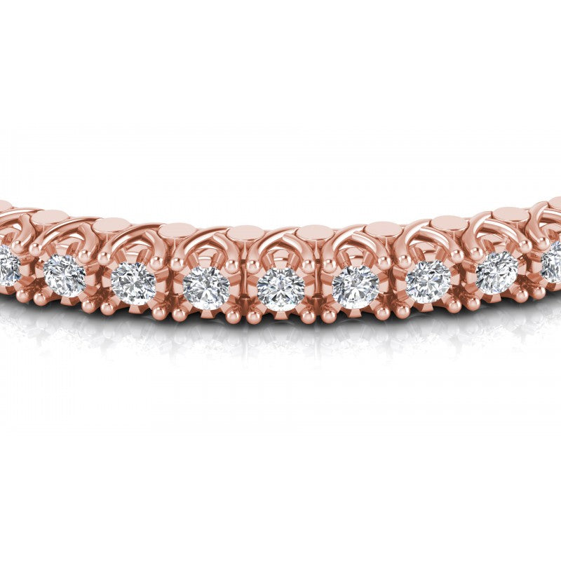 Round Cut Diamonds Tennis Bracelet in 18KT Yellow Gold
