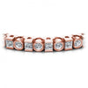 Round And Princess Cut Diamonds Tennis Bracelet in 18KT Yellow Gold