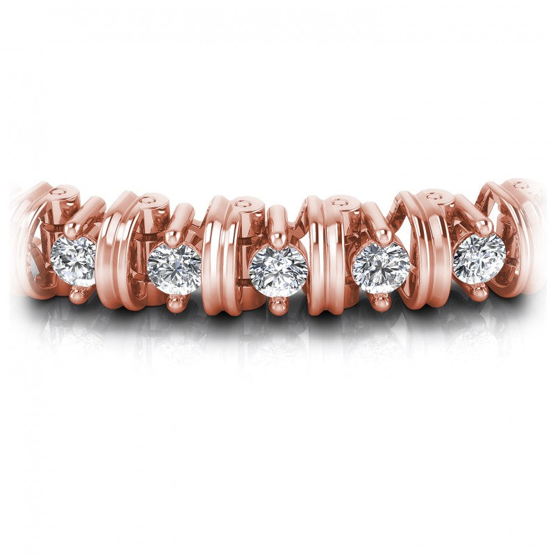 Round Cut Diamonds Tennis Bracelet in 18KT Yellow Gold