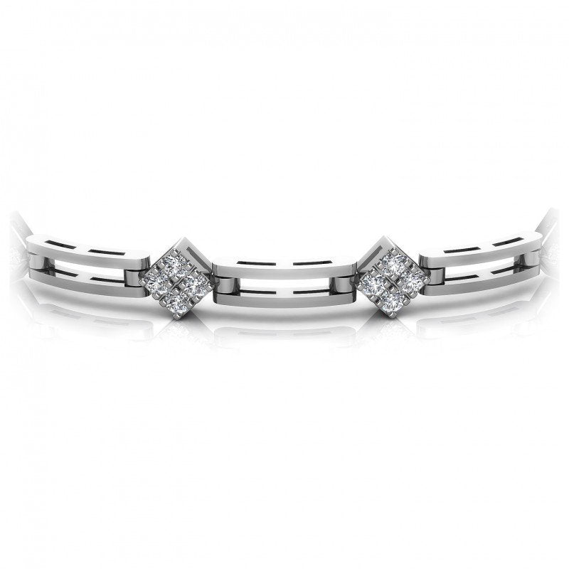 Round Diamonds 1.00CT Designer Diamond Bracelet in 14KT Yellow Gold