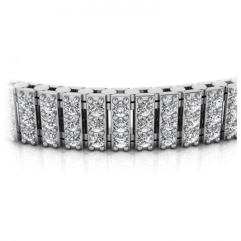 Round Diamonds 3.50CT Designer Diamond Bracelet in 14KT Yellow Gold