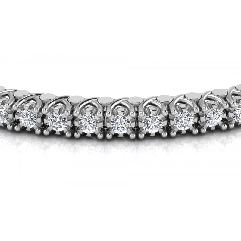Round Cut Diamonds Tennis Bracelet in 14KT Yellow Gold