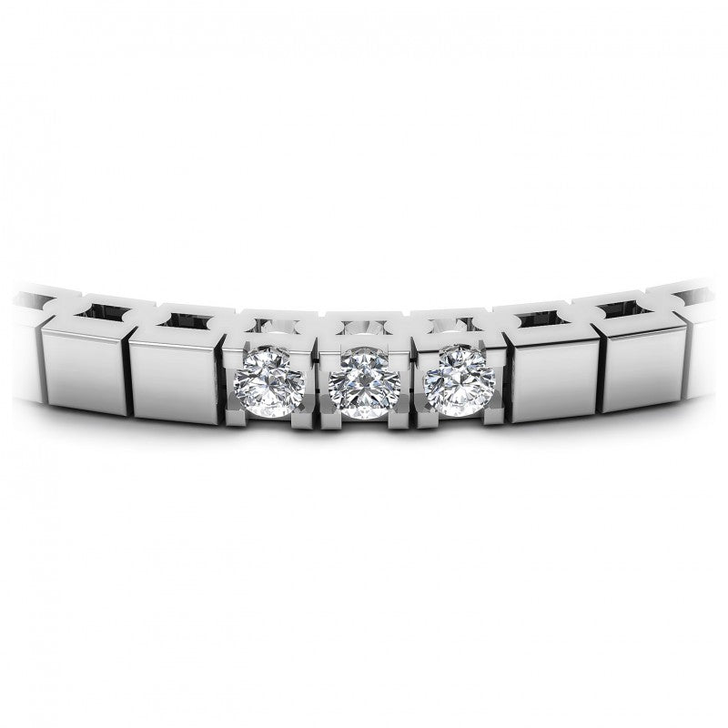 Round Cut Diamonds Tennis Bracelet in 14KT Yellow Gold