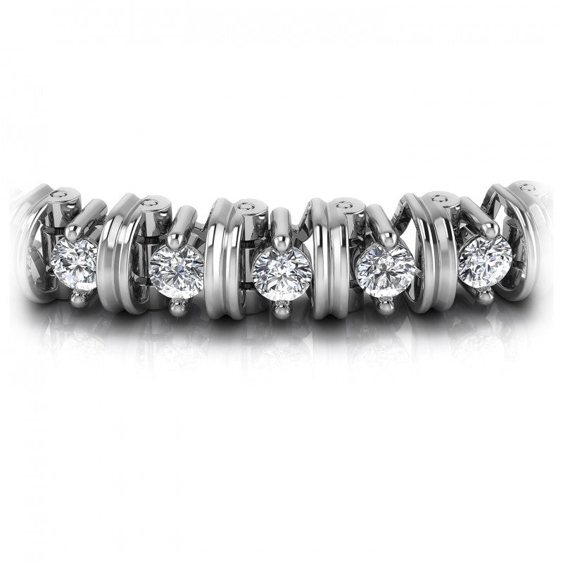Round Cut Diamonds Tennis Bracelet in 14KT Yellow Gold