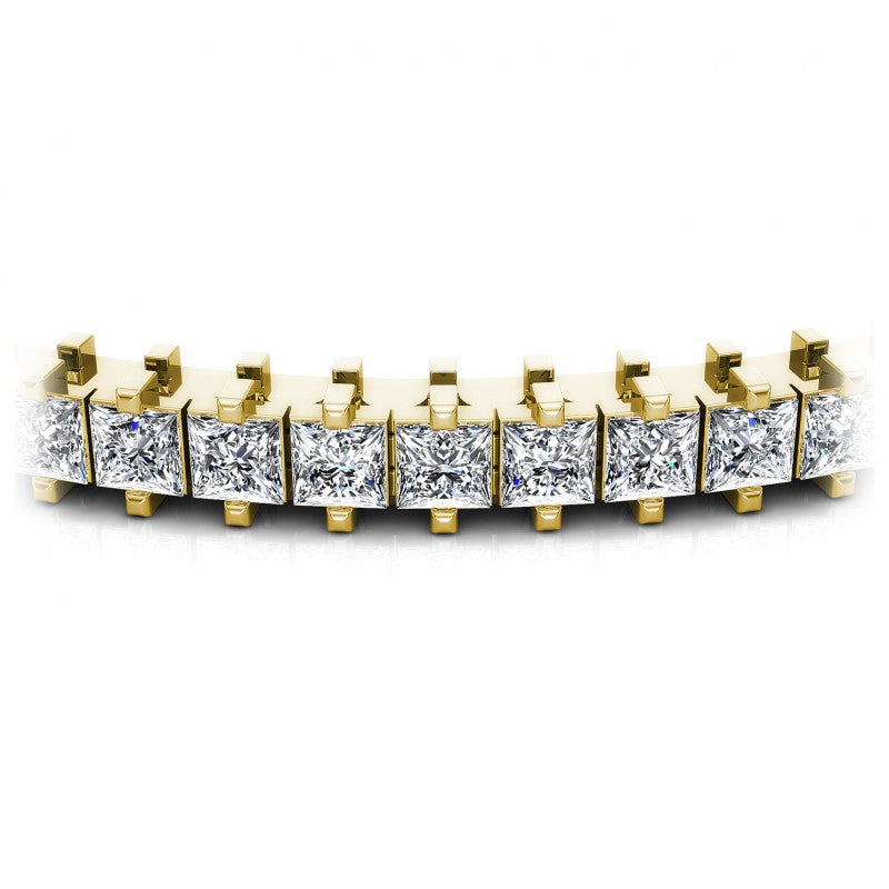 Princess Diamonds 5.00CT Tennis Bracelet in 14KT Yellow Gold