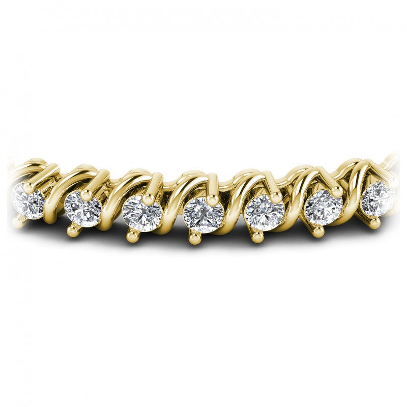 Round Diamonds 1.50CT Tennis Bracelet in 14KT Yellow Gold