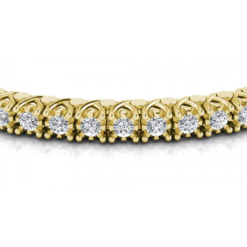 Round Cut Diamonds Tennis Bracelet in 14KT Yellow Gold