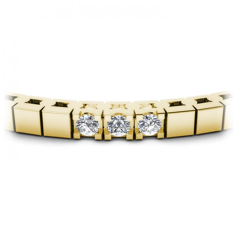 Round Cut Diamonds Tennis Bracelet in 14KT Yellow Gold