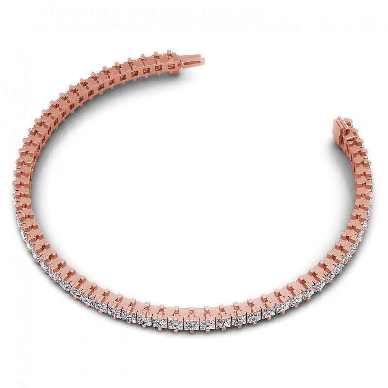 Princess Diamonds 5.00CT Tennis Bracelet in 18KT Rose Gold