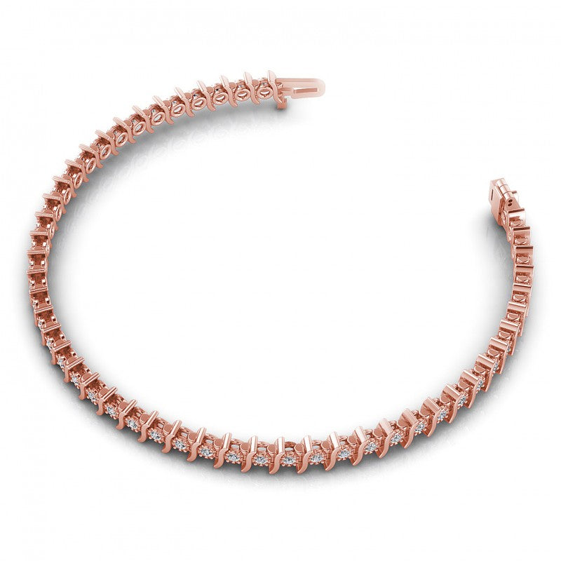 Round Diamonds 0.50CT Tennis Bracelet in 18KT Rose Gold