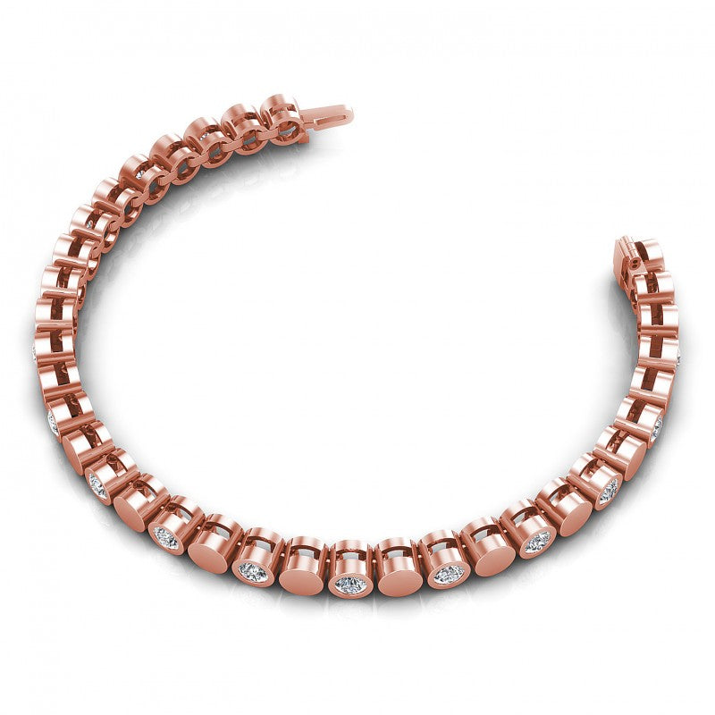 Round Diamonds 1.00CT Designer Diamond Bracelet in 18KT Rose Gold