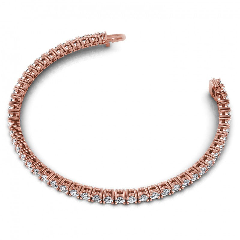 Round Diamonds 2.50CT Tennis Bracelet in 18KT Rose Gold