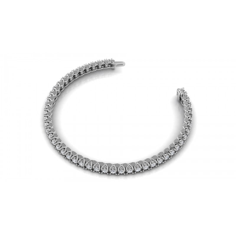 Round Cut Diamonds Tennis Bracelet in 14KT Rose Gold
