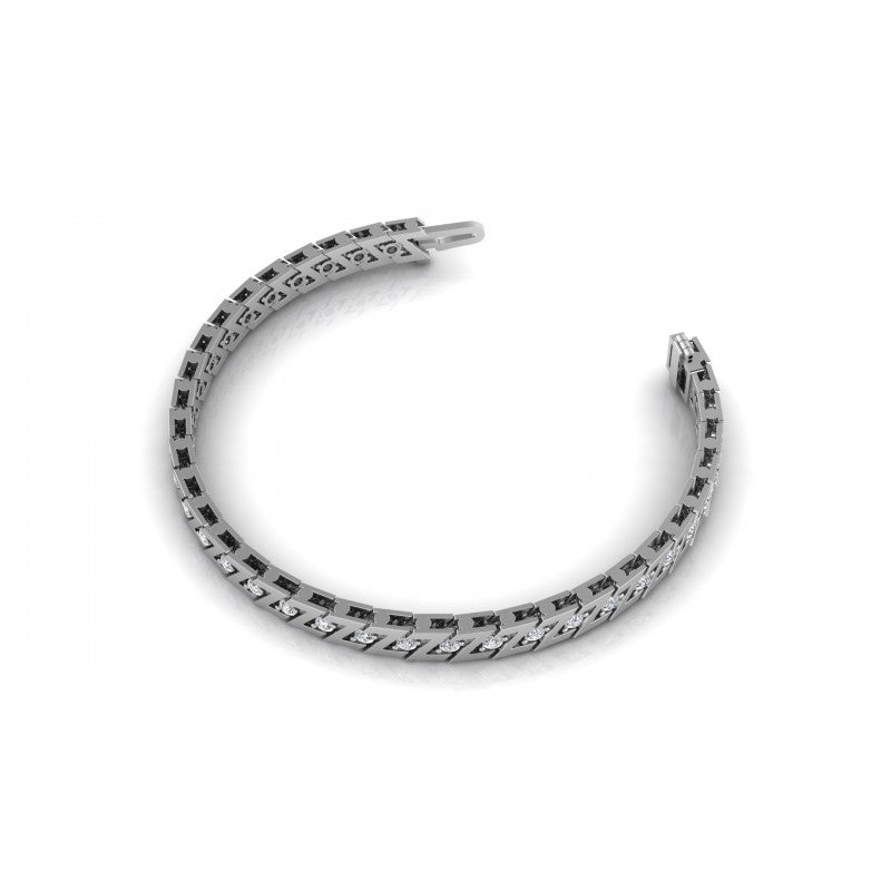 Round Cut Diamonds Tennis Bracelet in 14KT Rose Gold