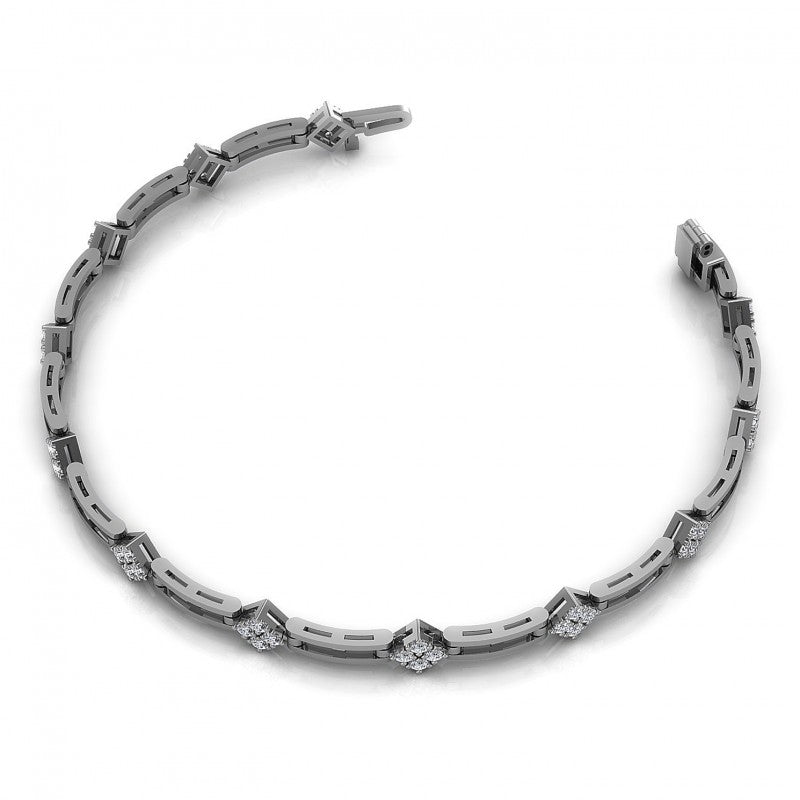 Round Diamonds 1.00CT Designer Diamond Bracelet in 14KT Rose Gold