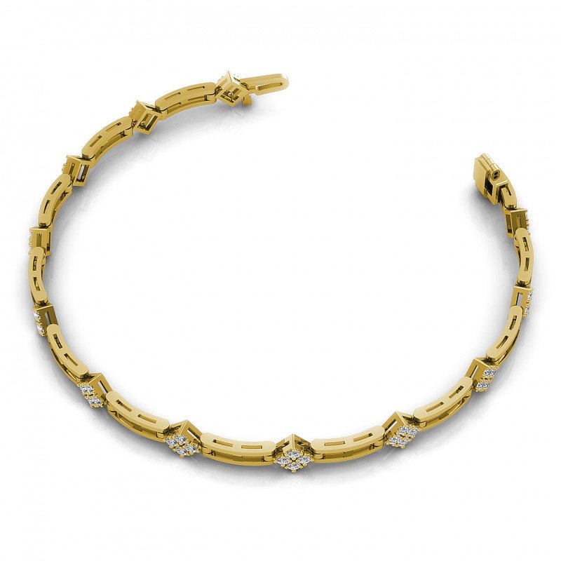 Round Diamonds 1.00CT Designer Diamond Bracelet in 14KT Rose Gold