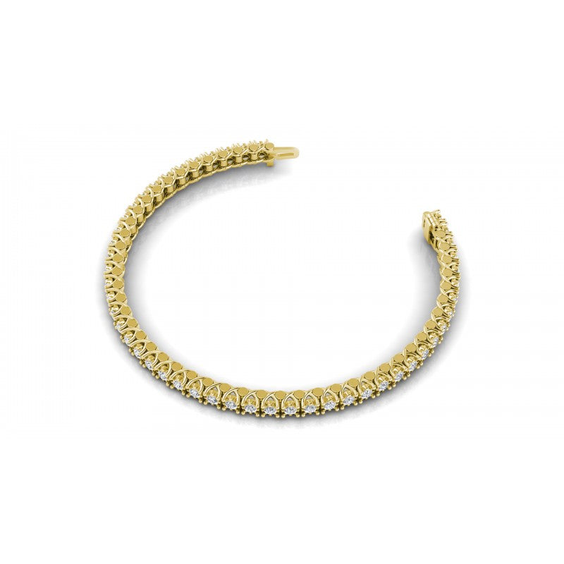Round Cut Diamonds Tennis Bracelet in 14KT Rose Gold