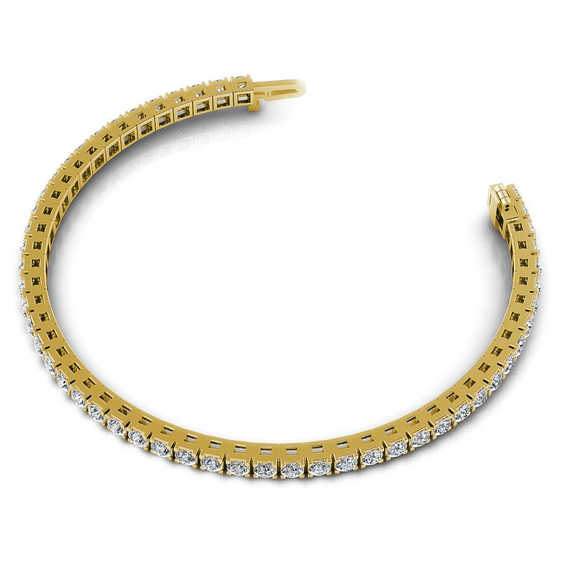 Round Cut Diamonds Tennis Bracelet in 14KT Rose Gold