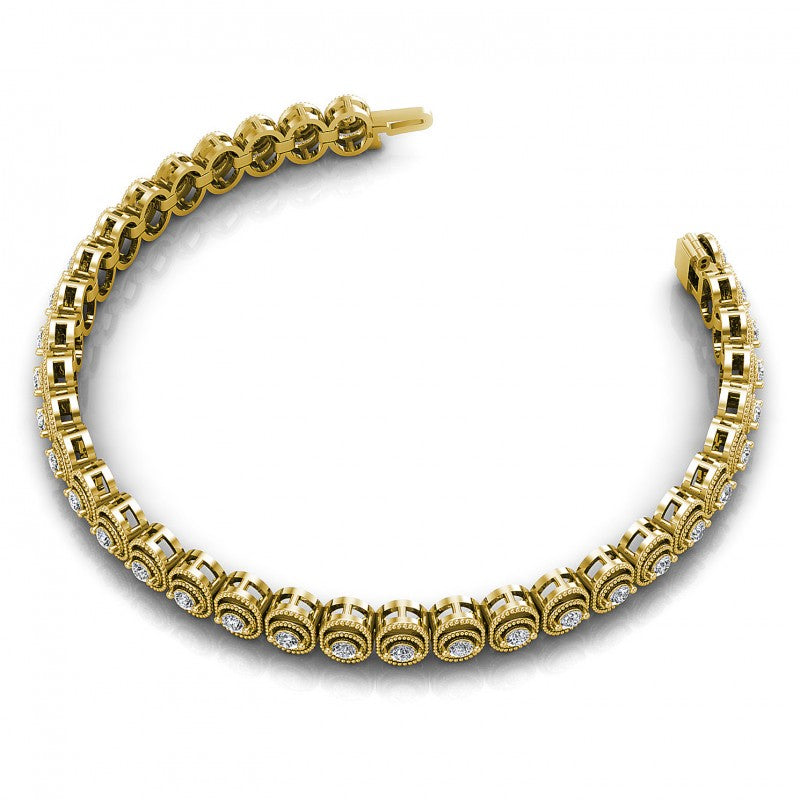 1.00CT Round Cut Diamonds Vintage Bracelet