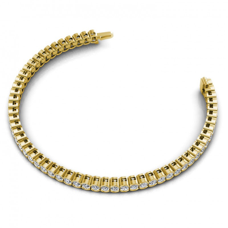 Round Cut Diamonds Tennis Bracelet in 14KT Rose Gold
