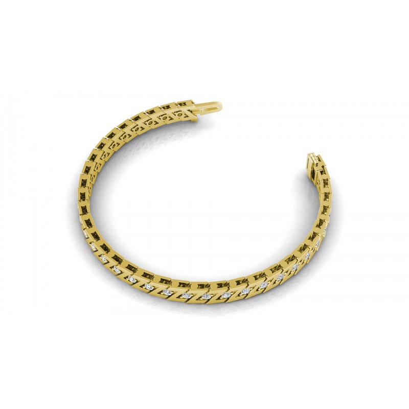Round Cut Diamonds Tennis Bracelet in 14KT Rose Gold