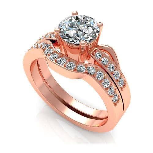 Bridal Sets 0.75-1.90CT Round Cut Diamonds