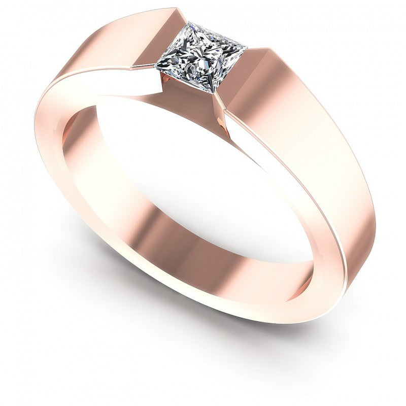 Princess Diamonds 0.35CT Solitaire Ring in 18KT White Gold