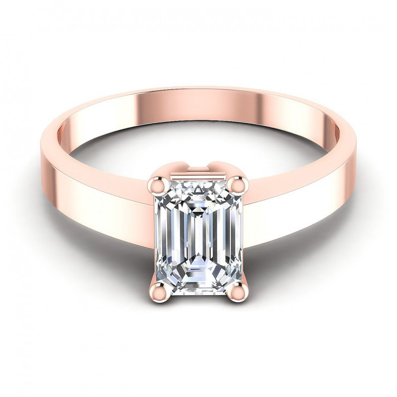 Emerald Diamonds 0.35CT Solitaire Ring in 18KT Yellow Gold