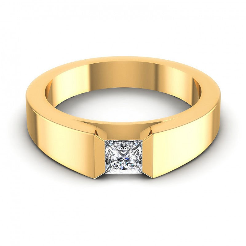 Princess Diamonds 0.35CT Solitaire Ring in 14KT Yellow Gold