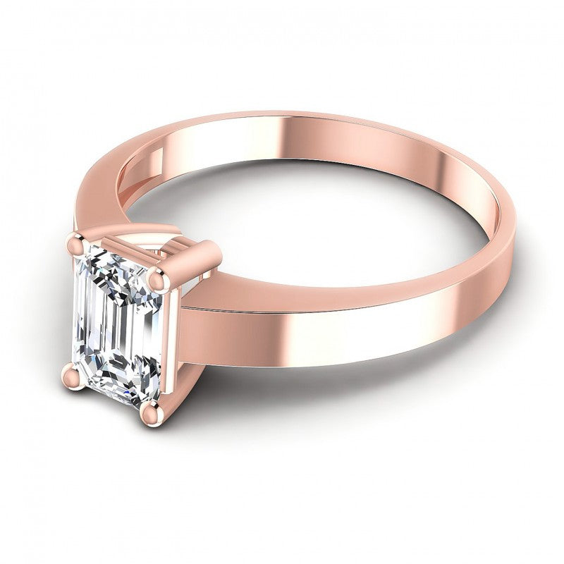 Emerald Diamonds 0.35CT Solitaire Ring in 18KT Rose Gold