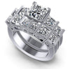Princess Diamonds 3.40CT Bridal Set in 14KT White Gold