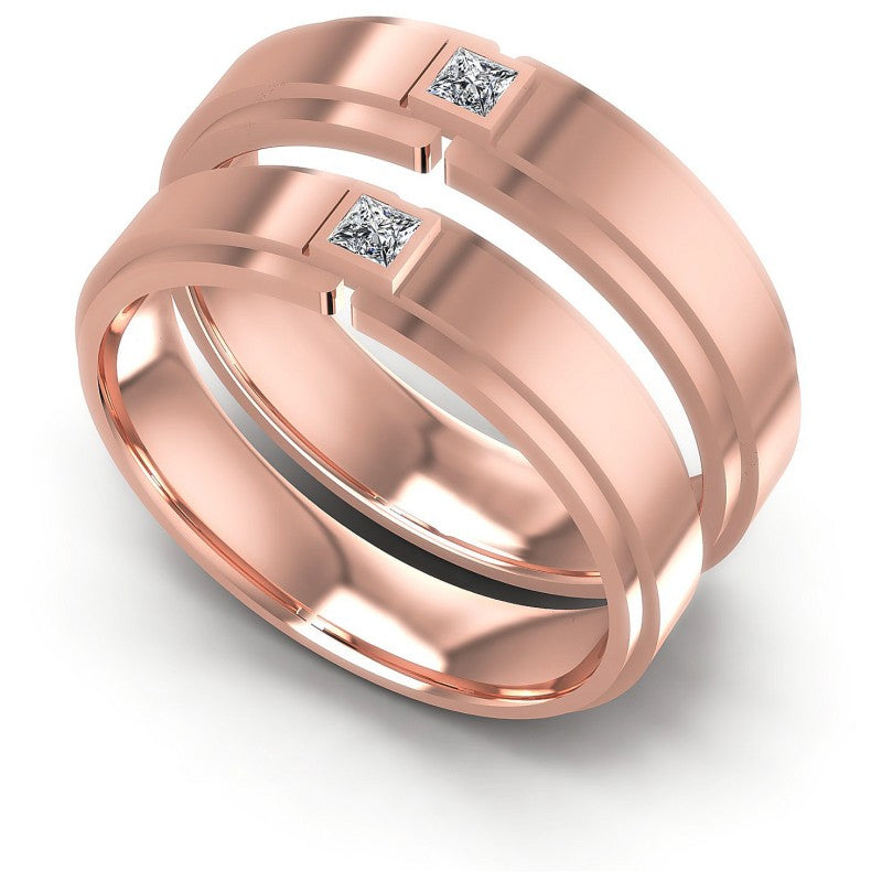 Princess Cut Diamonds Wedding Sets in 18KT White Gold