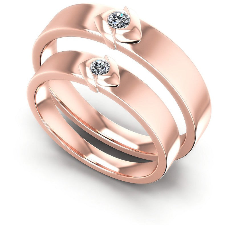 Round Cut Diamonds Wedding Sets in 18KT White Gold