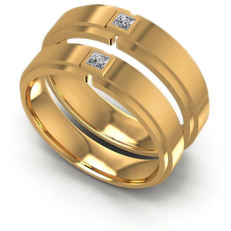 Princess Cut Diamonds Wedding Sets in 14KT White Gold