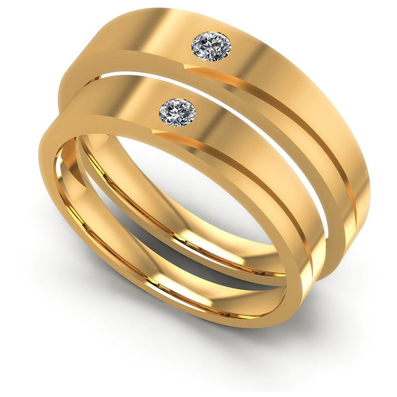 Round Cut Diamonds Wedding Sets in 14KT White Gold