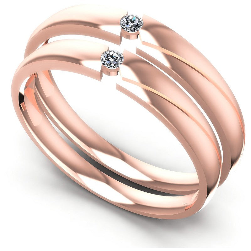 Round Cut Diamonds Wedding Sets in 18KT White Gold