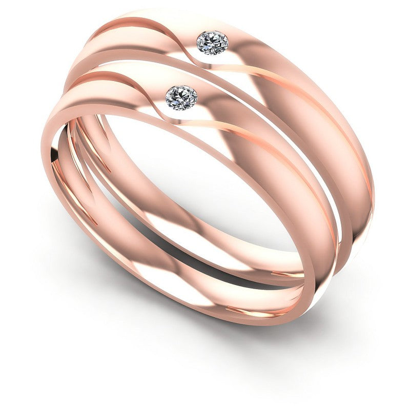 Round Cut Diamonds Wedding Sets in 18KT White Gold