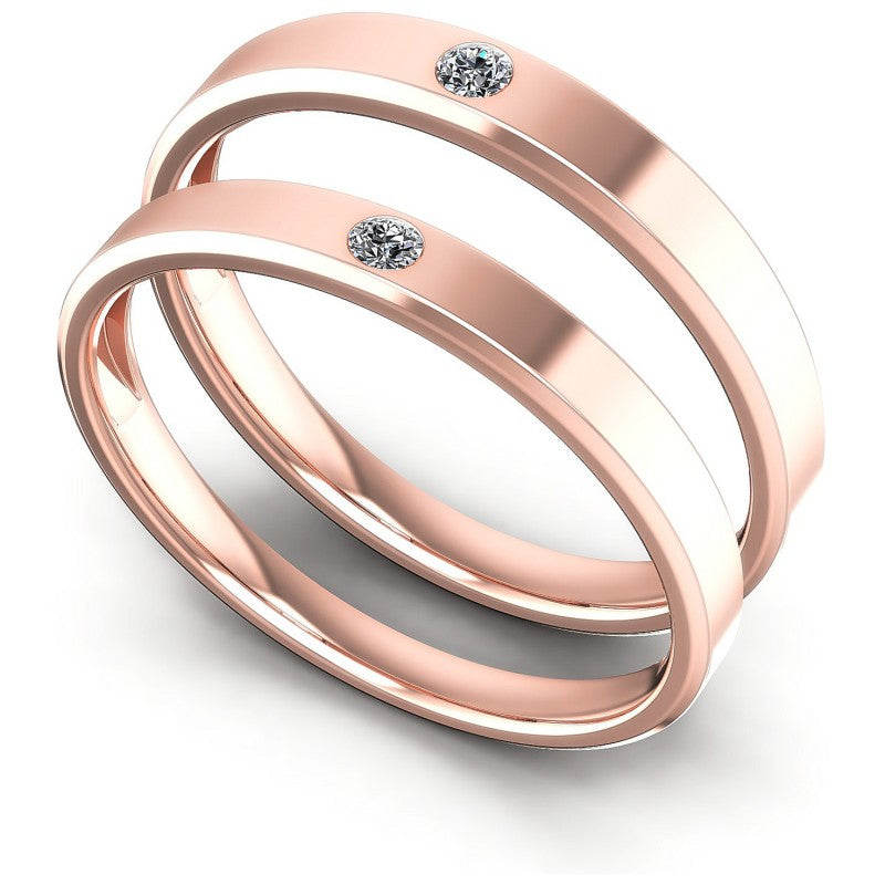 Round Cut Diamonds Wedding Sets in 18KT White Gold