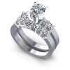 Pear And Princess Cut Diamonds Bridal Set in 14KT White Gold