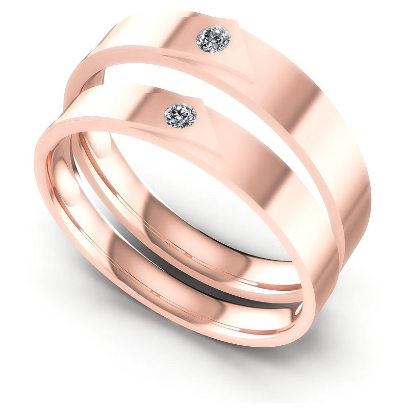 Round Cut Diamonds Wedding Sets in 18KT White Gold