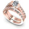 Round And Oval Cut Diamonds Bridal Set in 18KT White Gold