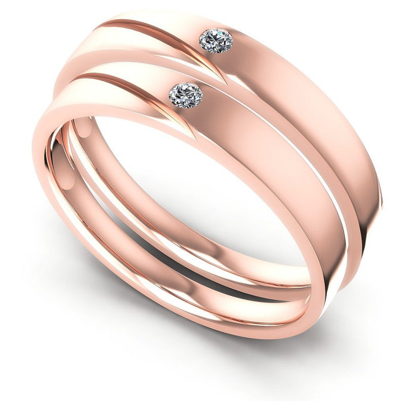 Round Cut Diamonds Wedding Sets in 18KT White Gold