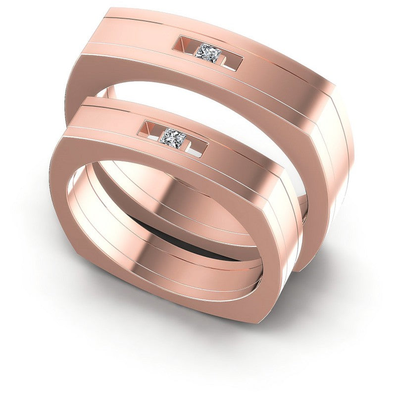 Princess Cut Diamonds Wedding Sets in 18KT White Gold