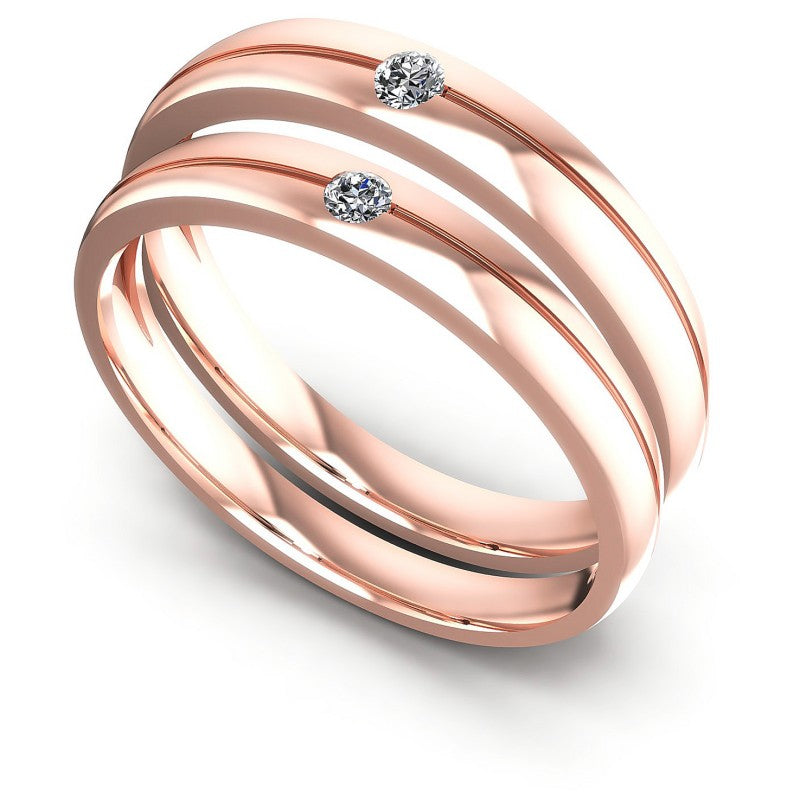 Round Cut Diamonds Wedding Sets in 18KT White Gold